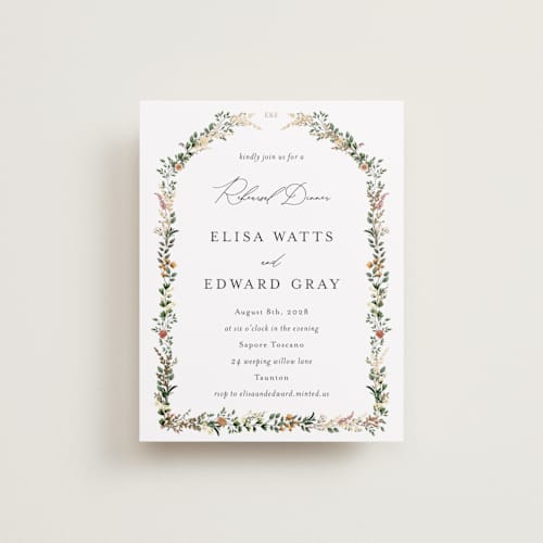 This is a blush enclosure cards with foil pressed by Susan Moyal called blooming vine printing on signature in standard