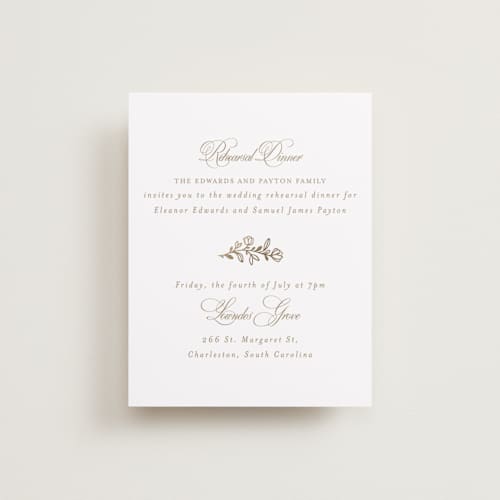 This is a ivory enclosure cards with foil pressed by Mansi Verma called gold crest printing on signature in standard