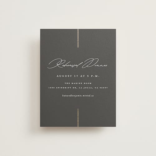 This is a iron enclosure cards with foil pressed by Erica Krystek called formal lines printing on signature in standard