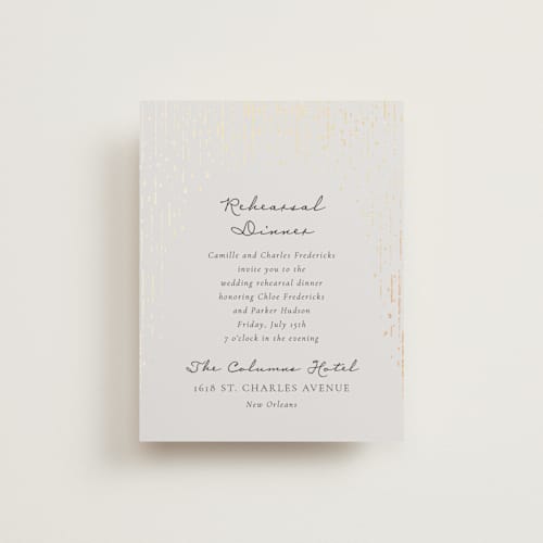 This is a noir enclosure cards with foil pressed by Jackie Crawford called hand illustrated whimsical chandelier printing on signature in standard