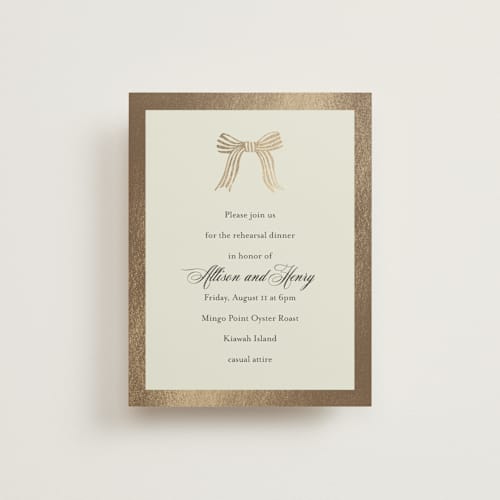 This is a champagne enclosure cards with foil pressed by Chris Griffith called all tied up printing on signature in standard