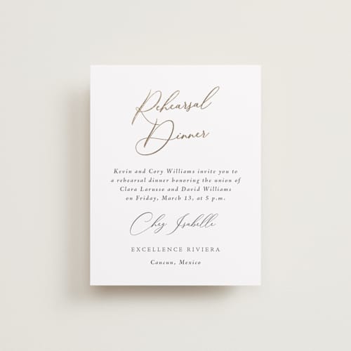 This is a leaf enclosure cards with foil pressed by Olivia Raufman called palm monogram printing on signature in standard