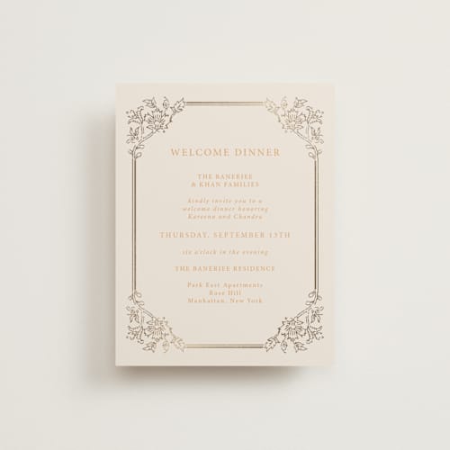 This is a ochre enclosure cards with foil pressed by Hannah Bowman called marigold printing on signature in standard