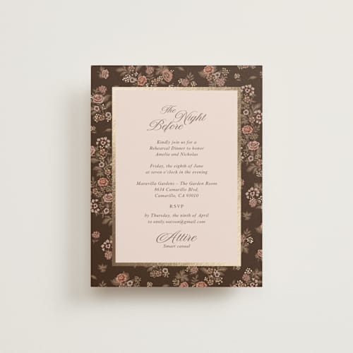 This is a chocolate enclosure cards with foil pressed by Paola Benenati called blooming path printing on signature in standard