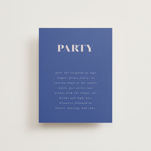 This is a marseille bleu reception cards with standard by Up Up Creative called centro printing on signature in standard