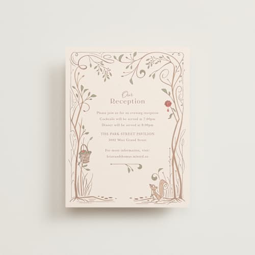 This is a autumn reception cards with standard by Morgan Ramberg called disney storybook printing on signature in standard