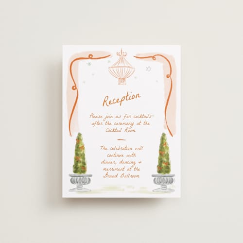 This is a flame reception cards with standard by Pati Cascino called giardino printing on signature in standard