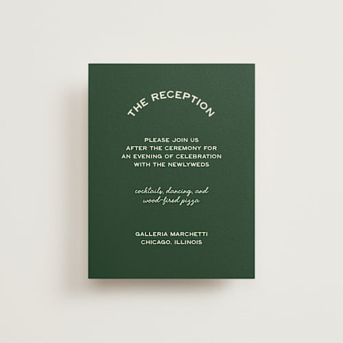 This is a pizzeria reception cards with standard by Ani Somi called trattoria printing on signature in standard