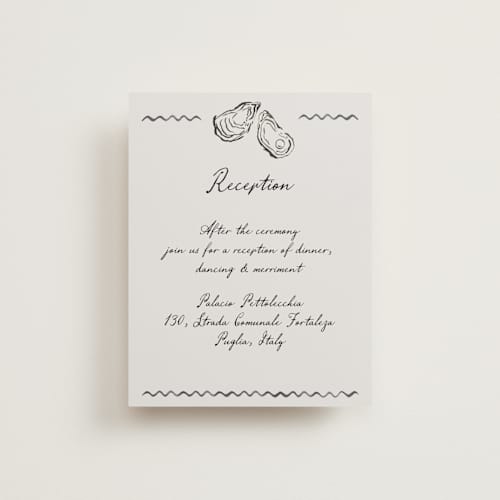 This is a rock reception cards with standard by Pati Cascino called puglia printing on signature in standard