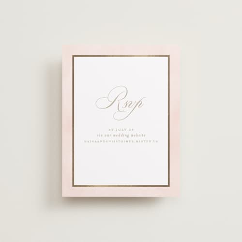 This is a shubh rsvp cards with foil pressed by Creo Study called amalgamation printing on signature in standard