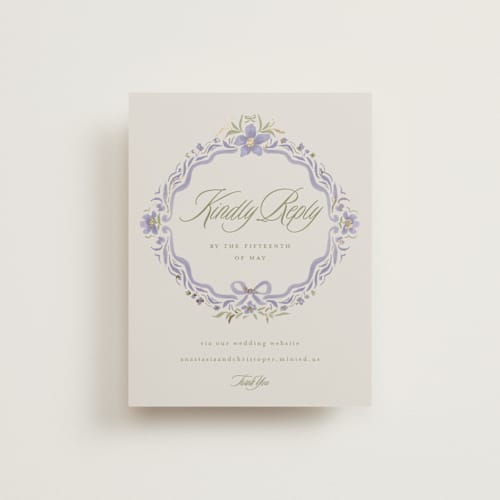This is a heather rsvp cards with foil pressed by Vera Lim called fairytale.. printing on signature in standard