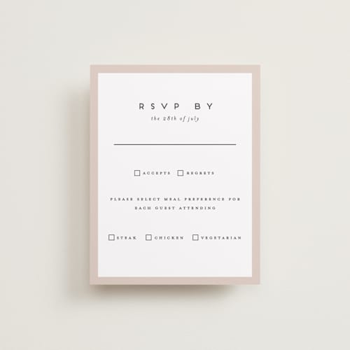 This is a linen rsvp postcards with standard by Christie Garcia called picturesque printing on signature in postcard