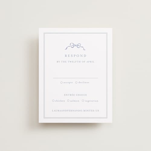 This is a french rsvp postcards with standard by Design Lotus called be with you printing on signature in postcard