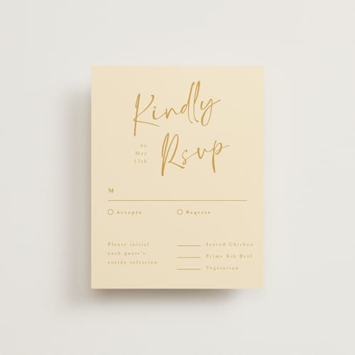 This is a honey rsvp postcards with standard by Adelyn T. called ink scribble printing on signature in postcard