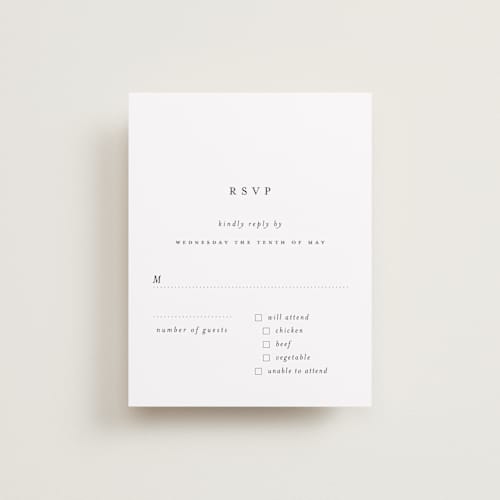 This is a classic white rsvp postcards with standard by Design Lotus called a thousand years printing on signature in postcard
