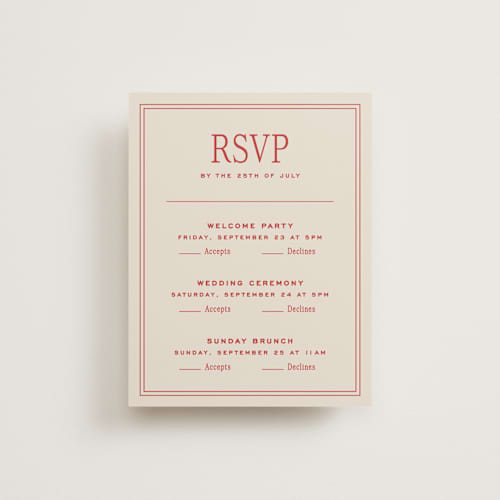 This is a cherry rsvp cards with standard by Ellen Schlegelmilch called cherry printing on signature in standard