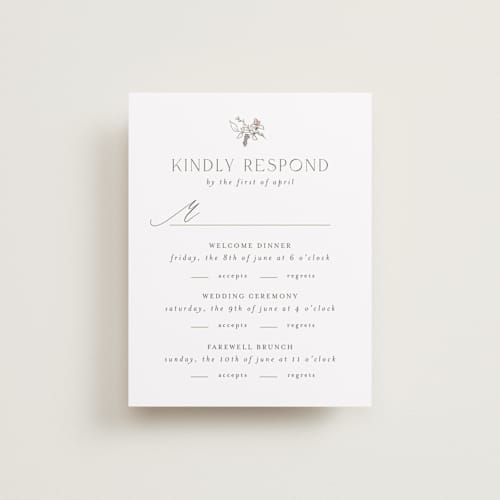 This is a ravello rsvp cards with standard by Anne Ciotola called cottonwood printing on signature in standard