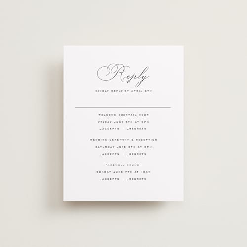 This is a linen rsvp cards with standard by Olivia Kanaley Inman called limelight printing on signature in standard