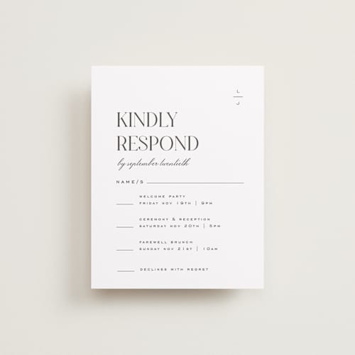 This is a diamond rsvp cards with standard by Heather Cairl called clarity printing on signature in standard
