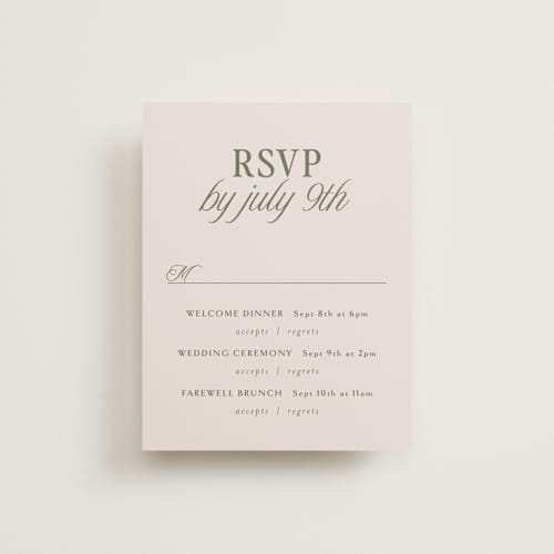 This is a meadow rsvp cards with standard by Melanie Kosuge called soria printing on signature in standard