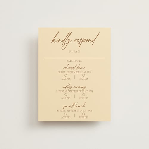 This is a bark rsvp cards with standard by Jen Ramsey called classic and floral printing on signature in standard