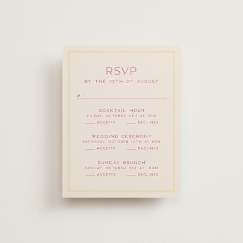 This is a lemon rsvp cards with standard by Ellen Schlegelmilch called palmetto printing on signature in standard