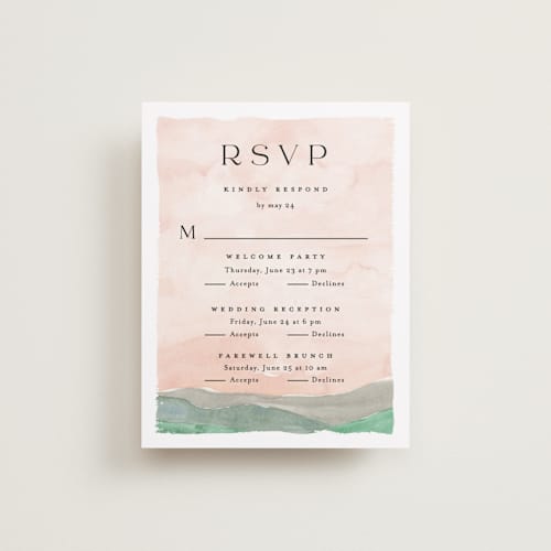 This is a northern rsvp cards with standard by Pixel and Hank called countryside printing on signature in standard