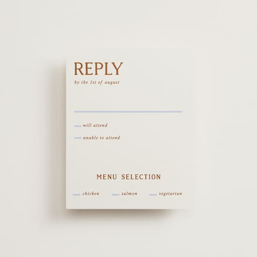 This is a wave rsvp cards with standard by Kelly Watkins called stripes printing on signature in standard