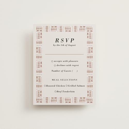 This is a ivory rsvp cards with standard by Oma N. Ramkhelawan called amari printing on signature in standard