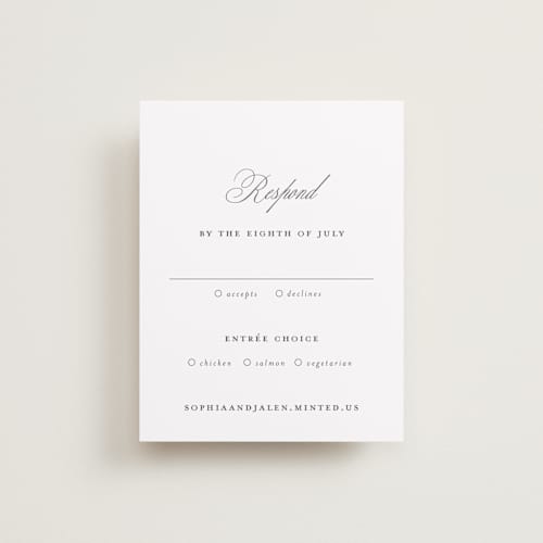 This is a classique rsvp cards with standard by Design Lotus called from this moment on printing on signature in standard