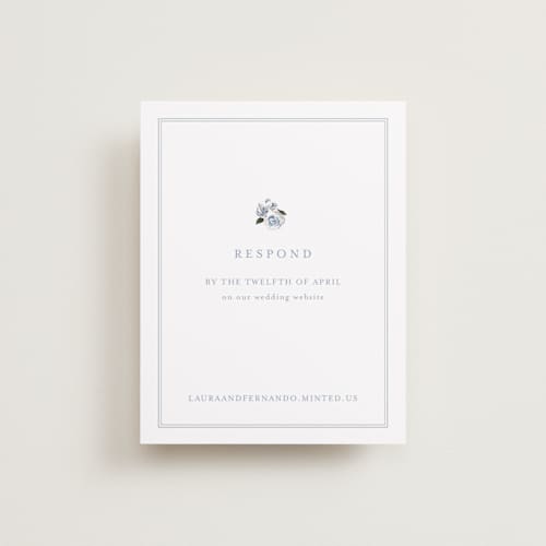 This is a french rsvp cards with standard by Design Lotus called be with you printing on signature in standard