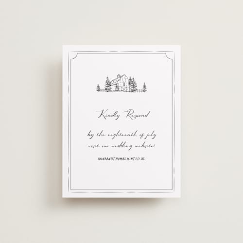This is a cloudy rsvp cards with standard by Sherley Ferreira called southern soul printing on signature in standard