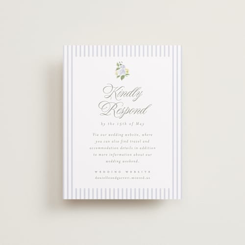 This is a sky rsvp cards with standard by Everett Paper Goods called ocean point printing on signature in standard
