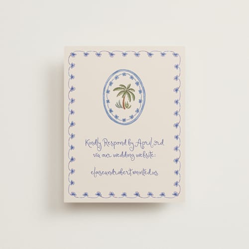 This is a sea rsvp cards with standard by Chris Griffith called artisan wedding printing on signature in standard