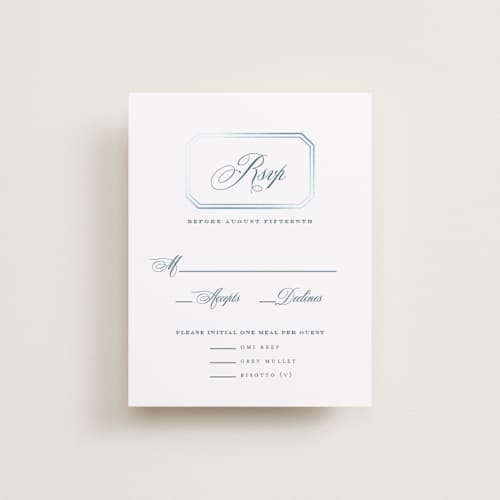 This is a pearl rsvp cards with foil pressed by chocomocacino called othellolagkage printing on signature in standard