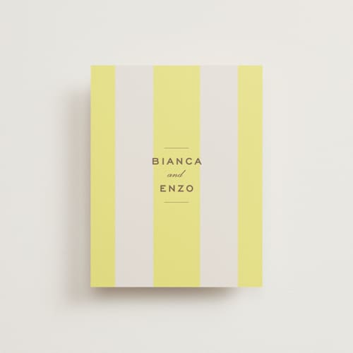 This is a limone wedding thank you cards with standard by Megan Davis called campania printing on signature in standard