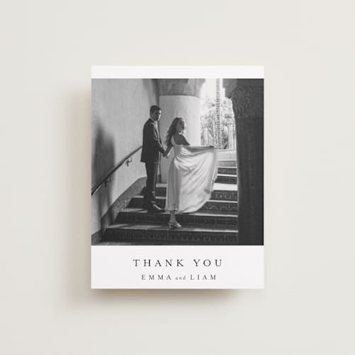 This is a classic white thank you postcards with standard by Design Lotus called a thousand years printing on signature in postcard