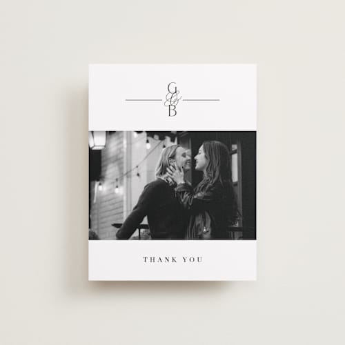This is a caviar thank you postcards with standard by Olivia Raufman called grand scale printing on signature in postcard