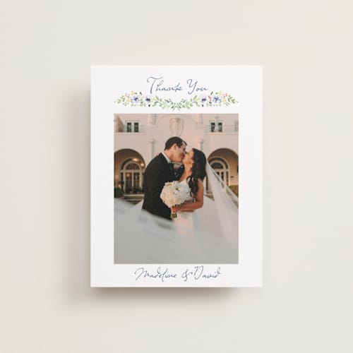 This is a meadow thank you postcards with standard by Petra Kern called meadow whisper printing on signature in postcard