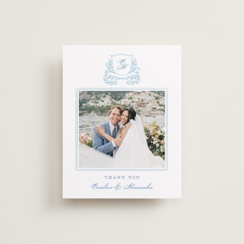 This is a capri thank you postcards with standard by Creo Study called royalty printing on signature in postcard
