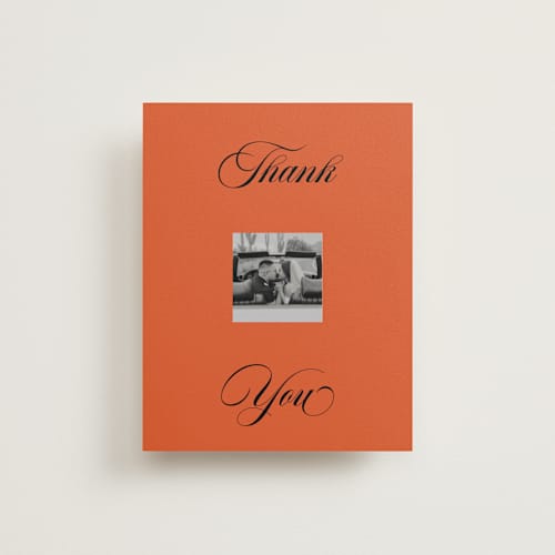 This is a amaro thank you postcards with standard by Studio Suku called bold and demure printing on signature in postcard