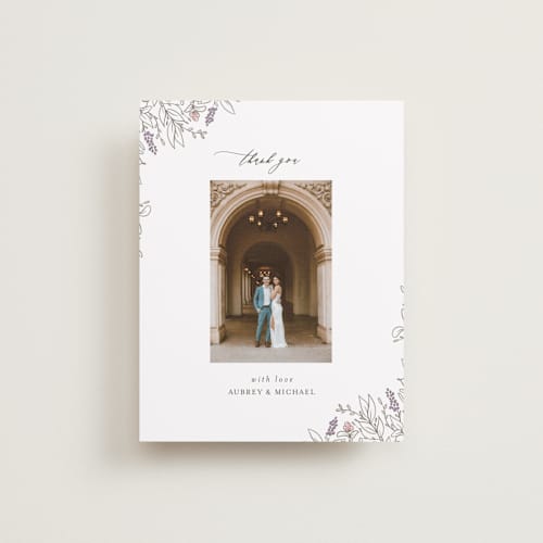 This is a ravello thank you postcards with standard by Anne Ciotola called cottonwood printing on signature in postcard