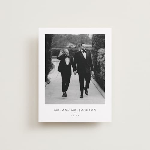 This is a ink thank you postcards with standard by Wildfield Paper Co called daisies printing on signature in postcard
