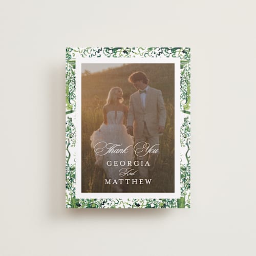 This is a sap thank you postcards with standard by Becky Nimoy called gates and pillars printing on signature in postcard
