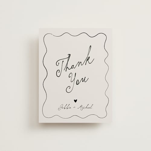 This is a vintage wedding thank you cards with standard by Kelly Watkins called felicity printing on strathmore in standard