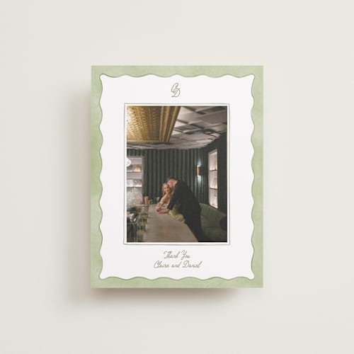 This is a garden wedding thank you cards with standard by Creo Study called folk garden printing on strathmore in standard