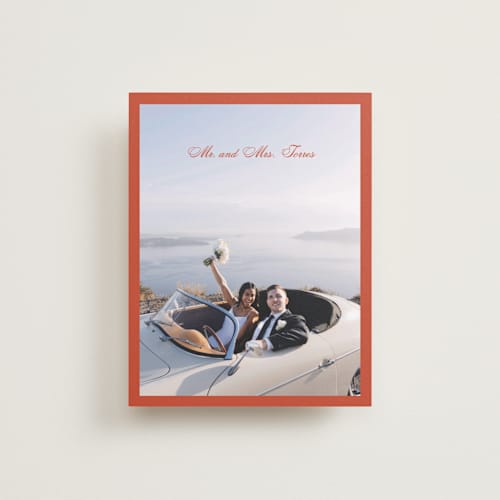 This is a cherry wedding thank you cards with standard by Ani Somi called borders printing on strathmore in standard