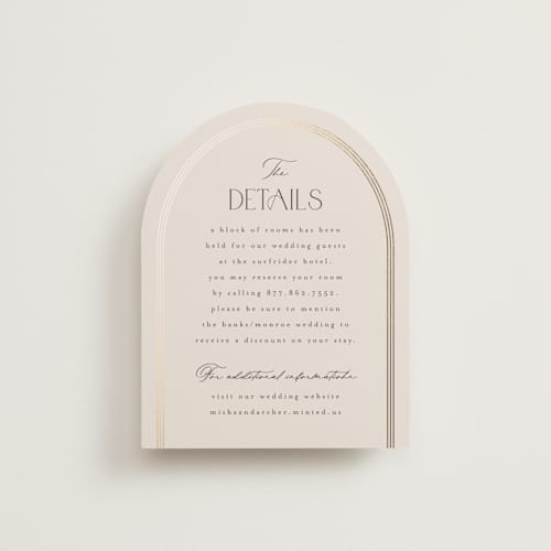 This is a latte enclosure cards with foil pressed by Kristie Kern called misha printing on signature in standard