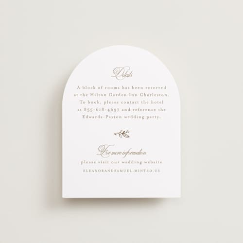 This is a ivory enclosure cards with foil pressed by Mansi Verma called gold crest printing on signature in standard