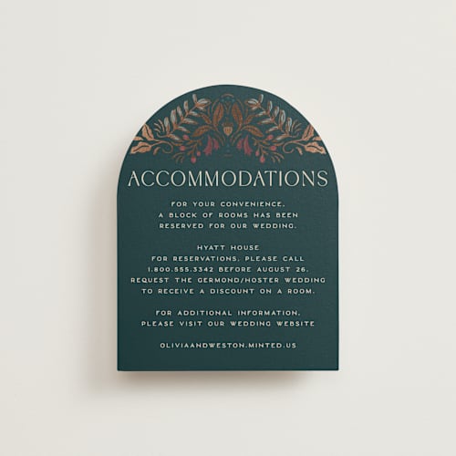 This is a deep sea enclosure cards with foil pressed by Erin German called autumnal arch printing on signature in standard